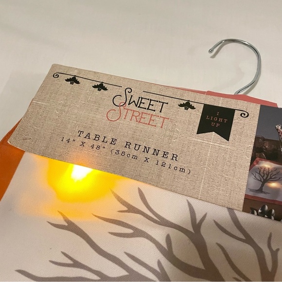 Sweet Street Halloween Light Up Table Runner with Cats and Pumpkins - Picture 5 of 16